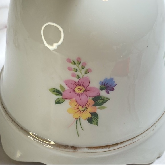 Vintage porcelain bell with yellow bird and music very unique - Picture 3 of 9